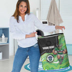 Custom Raiders Laundry Basket Viking Mascot With Aboriginal Indigenous
