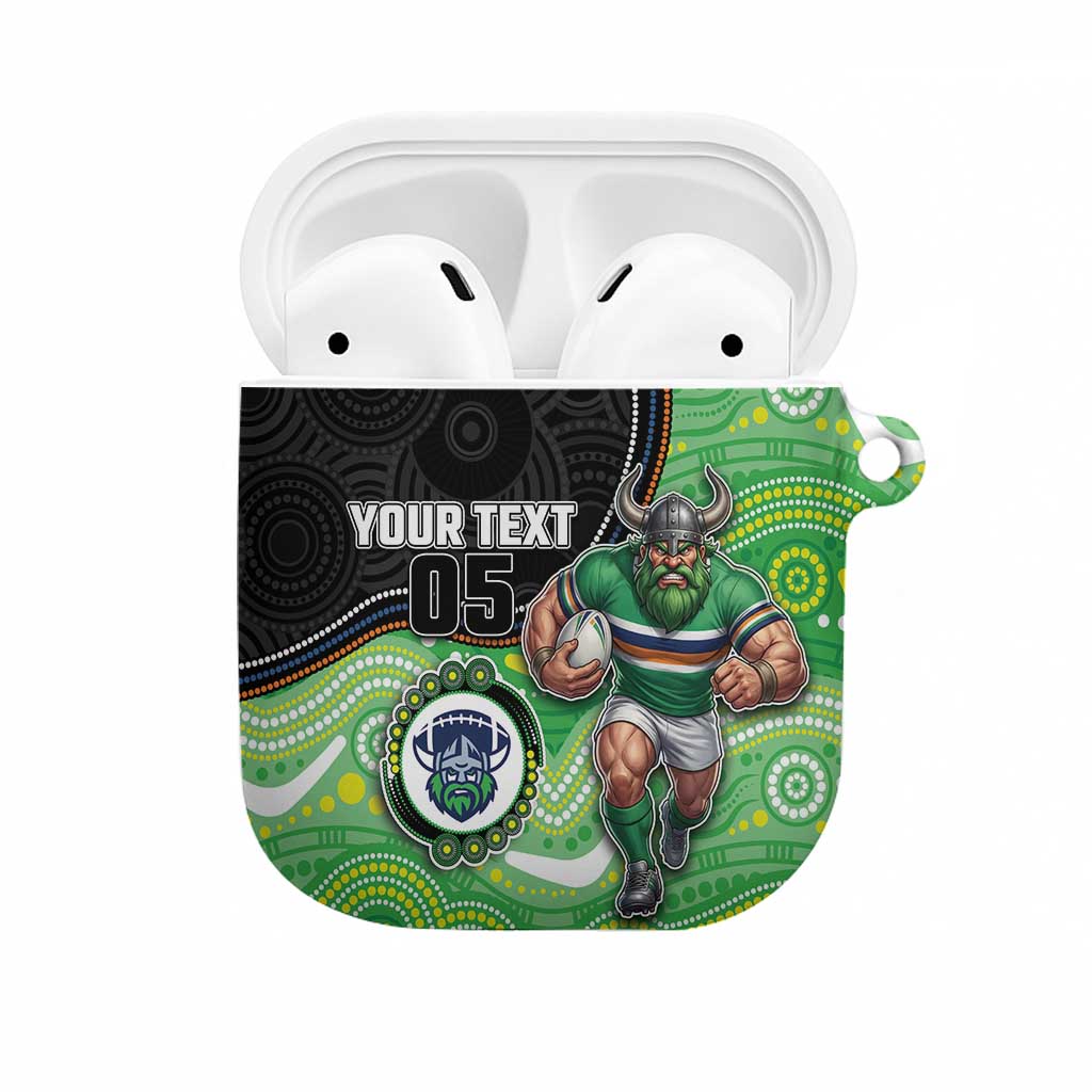 Custom Raiders AirPods Case Viking Mascot With Aboriginal Indigenous