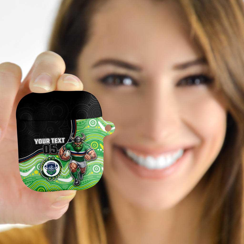 Custom Raiders AirPods Case Viking Mascot With Aboriginal Indigenous