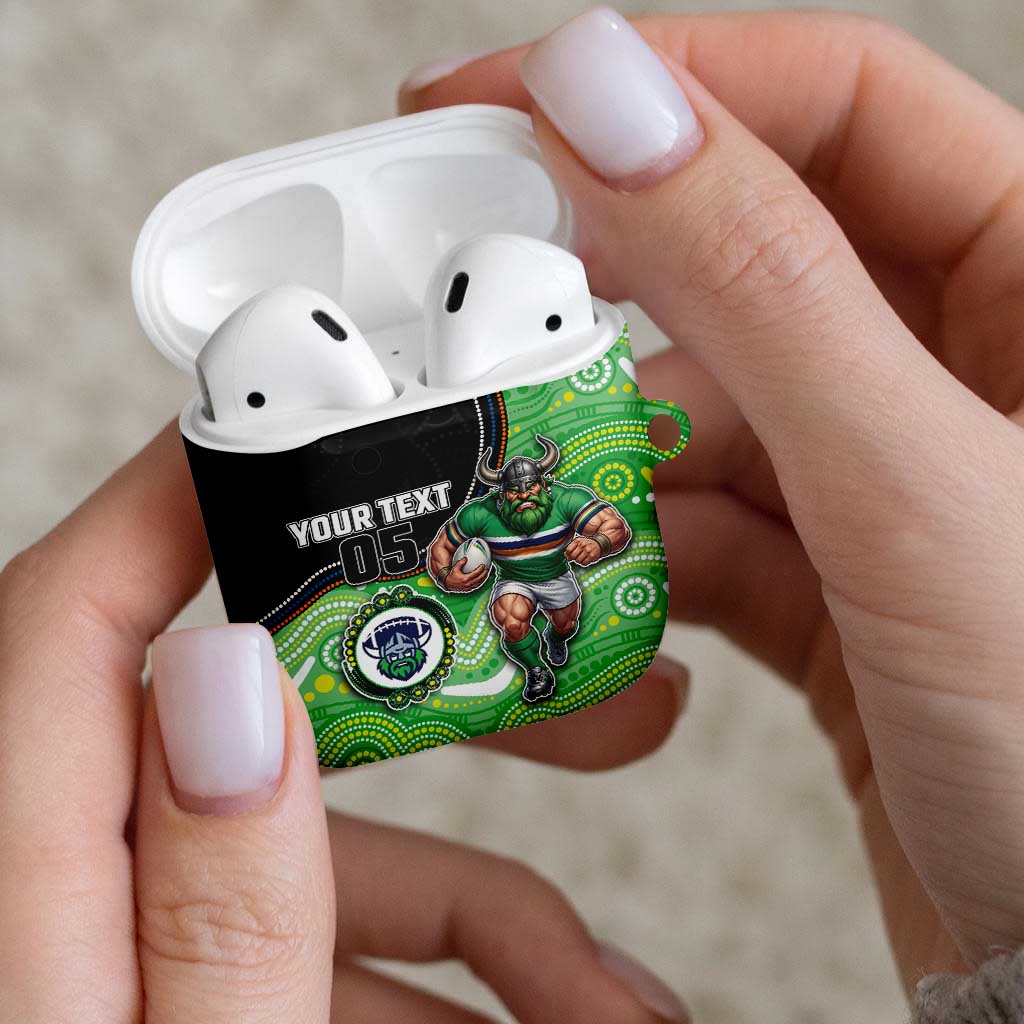 Custom Raiders AirPods Case Viking Mascot With Aboriginal Indigenous