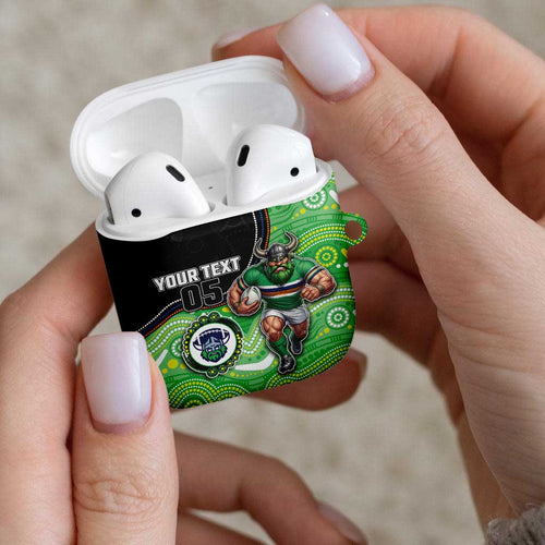 Custom Raiders AirPods Case Viking Mascot With Aboriginal Indigenous