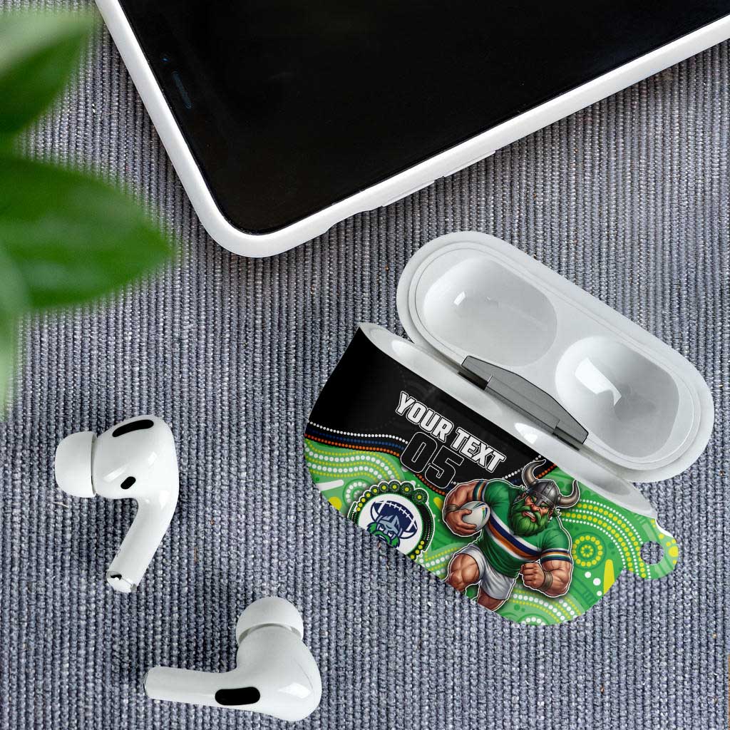 Custom Raiders AirPods Case Viking Mascot With Aboriginal Indigenous