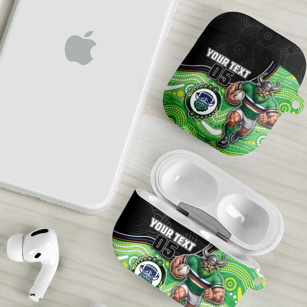 Custom Raiders AirPods Case Viking Mascot With Aboriginal Indigenous