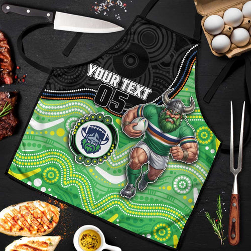 Custom Raiders Apron Viking Mascot With Aboriginal Indigenous