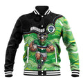 Custom Raiders Baseball Jacket Viking Mascot With Aboriginal Indigenous