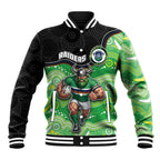 Custom Raiders Baseball Jacket Viking Mascot With Aboriginal Indigenous