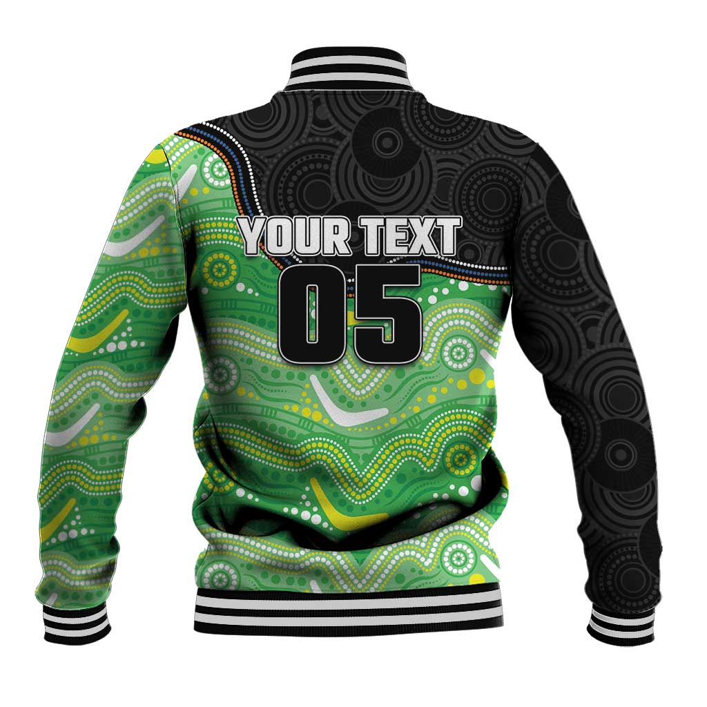 Custom Raiders Baseball Jacket Viking Mascot With Aboriginal Indigenous