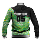 Custom Raiders Baseball Jacket Viking Mascot With Aboriginal Indigenous