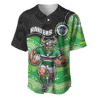 Custom Raiders Baseball Jersey Viking Mascot With Aboriginal Indigenous