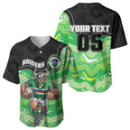 Custom Raiders Baseball Jersey Viking Mascot With Aboriginal Indigenous