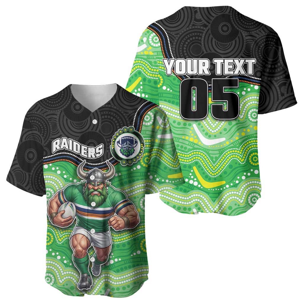 Custom Raiders Baseball Jersey Viking Mascot With Aboriginal Indigenous