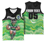 Custom Raiders Basketball Jersey Viking Mascot With Aboriginal Indigenous