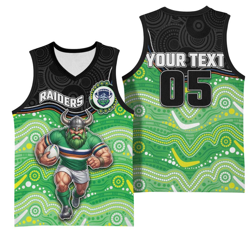 Custom Raiders Basketball Jersey Viking Mascot With Aboriginal Indigenous