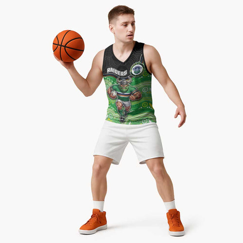Custom Raiders Basketball Jersey Viking Mascot With Aboriginal Indigenous