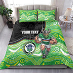 Custom Raiders Bedding Set Viking Mascot With Aboriginal Indigenous