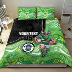 Custom Raiders Bedding Set Viking Mascot With Aboriginal Indigenous