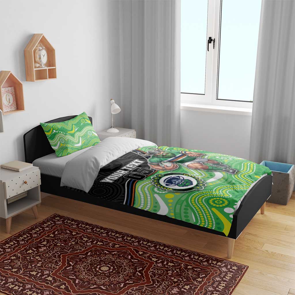 Custom Raiders Bedding Set Viking Mascot With Aboriginal Indigenous