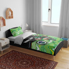 Custom Raiders Bedding Set Viking Mascot With Aboriginal Indigenous
