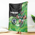 Custom Raiders Blanket Viking Mascot With Aboriginal Indigenous