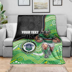 Custom Raiders Blanket Viking Mascot With Aboriginal Indigenous