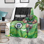 Custom Raiders Blanket Viking Mascot With Aboriginal Indigenous