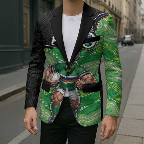 Custom Raiders Blazer Viking Mascot With Aboriginal Indigenous