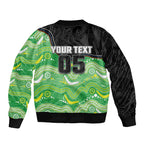 Custom Raiders Bomber Jacket Viking Mascot With Aboriginal Indigenous