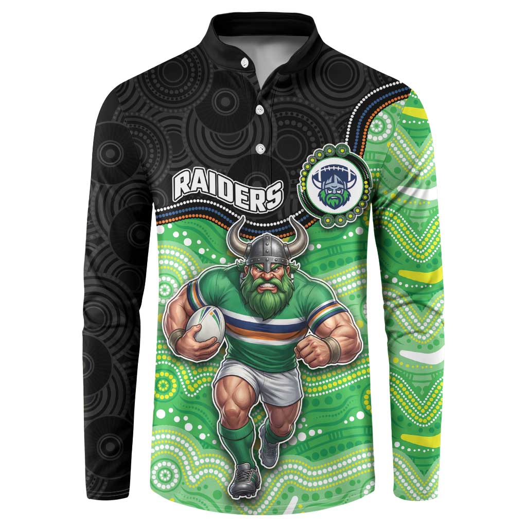 Custom Raiders Button Sweatshirt Viking Mascot With Aboriginal Indigenous