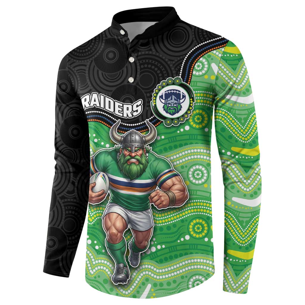 Custom Raiders Button Sweatshirt Viking Mascot With Aboriginal Indigenous