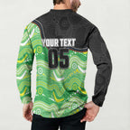 Custom Raiders Button Sweatshirt Viking Mascot With Aboriginal Indigenous