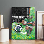 Custom Raiders Canvas Wall Art Viking Mascot With Aboriginal Indigenous