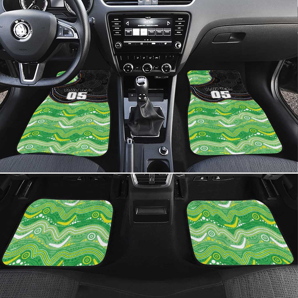 Custom Raiders Car Mats Viking Mascot With Aboriginal Indigenous