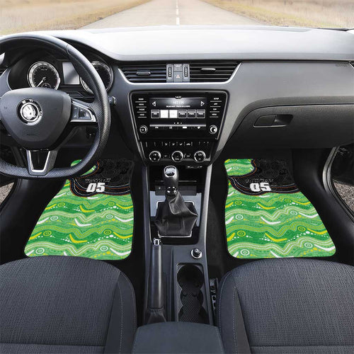 Custom Raiders Car Mats Viking Mascot With Aboriginal Indigenous