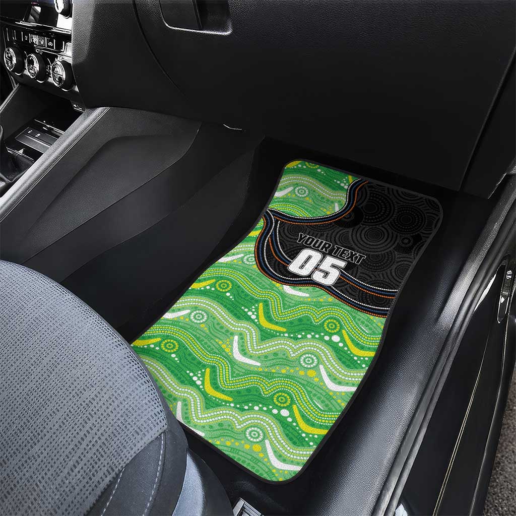 Custom Raiders Car Mats Viking Mascot With Aboriginal Indigenous