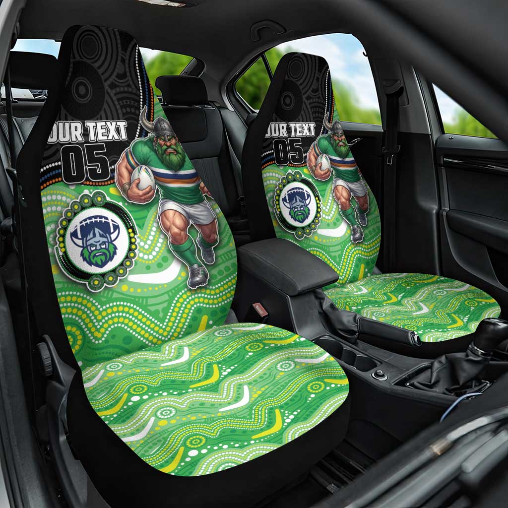 Custom Raiders Car Seat Cover Viking Mascot With Aboriginal Indigenous