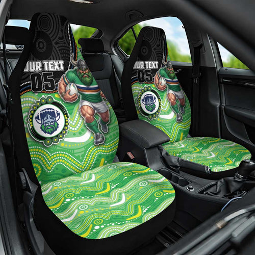 Custom Raiders Car Seat Cover Viking Mascot With Aboriginal Indigenous