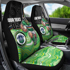 Custom Raiders Car Seat Cover Viking Mascot With Aboriginal Indigenous
