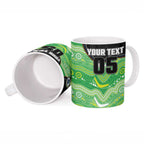 Custom Raiders Ceramic Mug Viking Mascot With Aboriginal Indigenous