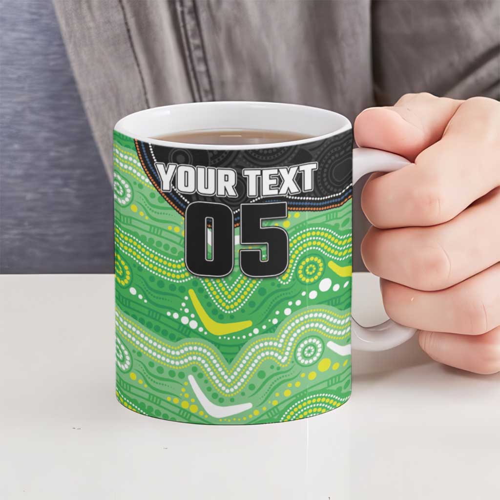 Custom Raiders Ceramic Mug Viking Mascot With Aboriginal Indigenous