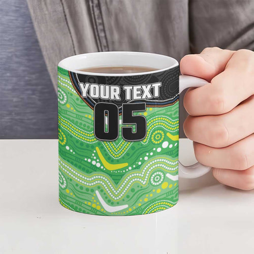 Custom Raiders Ceramic Mug Viking Mascot With Aboriginal Indigenous