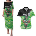 Custom Raiders Couples Matching Puletasi and Hawaiian Shirt Viking Mascot With Aboriginal Indigenous