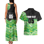 Custom Raiders Couples Matching Tank Maxi Dress and Hawaiian Shirt Viking Mascot With Aboriginal Indigenous