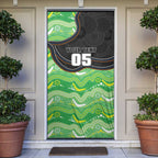 Custom Raiders Door Cover Viking Mascot With Aboriginal Indigenous