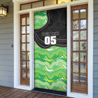 Custom Raiders Door Cover Viking Mascot With Aboriginal Indigenous