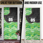 Custom Raiders Door Cover Viking Mascot With Aboriginal Indigenous