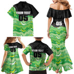Custom Raiders Family Matching Mermaid Dress and Hawaiian Shirt Viking Mascot With Aboriginal Indigenous