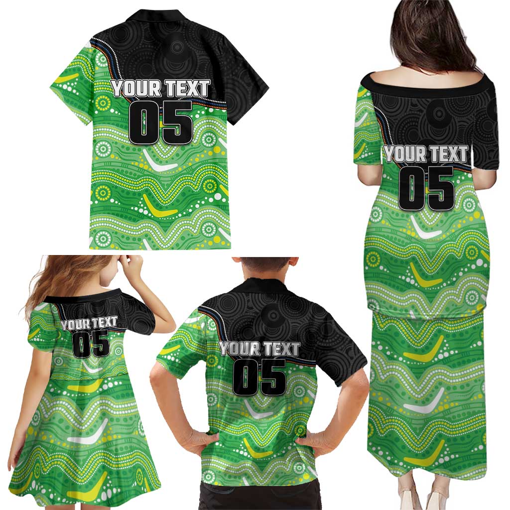 Custom Raiders Family Matching Puletasi and Hawaiian Shirt Viking Mascot With Aboriginal Indigenous