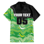 Custom Raiders Family Matching Short Sleeve Bodycon Dress and Hawaiian Shirt Viking Mascot With Aboriginal Indigenous