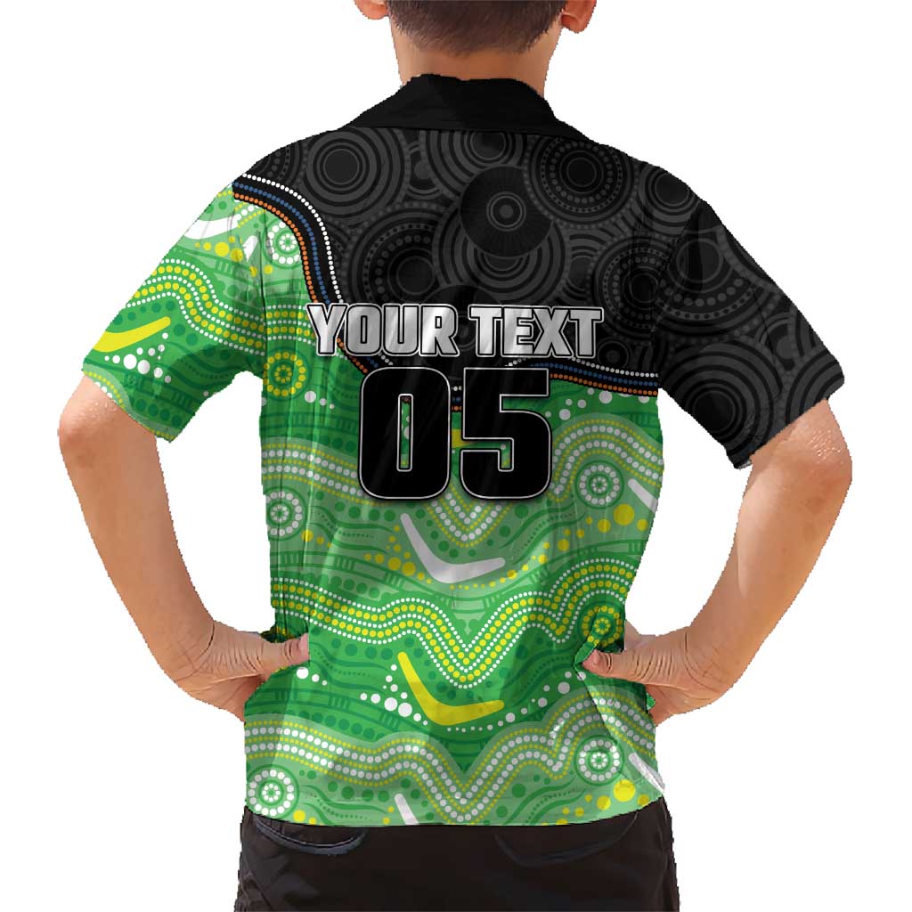 Custom Raiders Family Matching Summer Maxi Dress and Hawaiian Shirt Viking Mascot With Aboriginal Indigenous