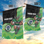 Custom Raiders Garden Flag Viking Mascot With Aboriginal Indigenous